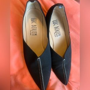 Fabulous Italian Luc Berjen Slip On Gorgeous Black Shoes EU 38.5, US 7.5